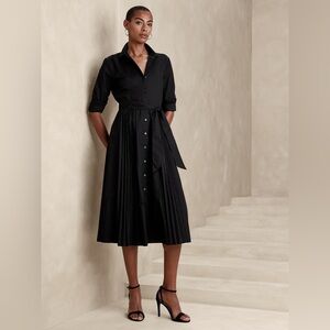 Banana Republic Factory pleated midi shirt dress ASO Meghan Markle